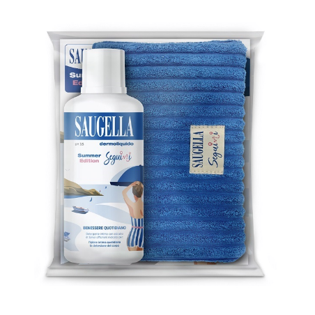Saugella Dermoliquido Blu 500 ml limited edition SEGUIMI pochette Saugella Dermoliquido Blu 500 ml limited edition SEGUIMI pochette