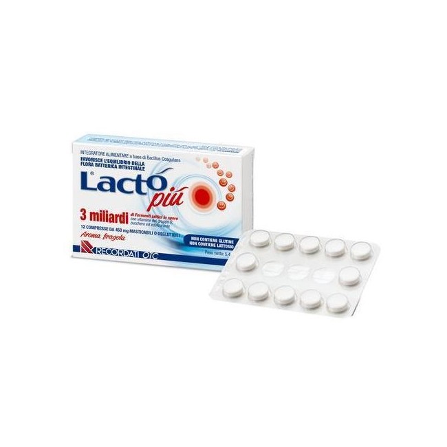 Lacto Più 3 Miliardi 12 Compresse: supporto quotidiano per l'equilibrio della flora batterica intestinale.