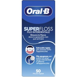 Oral B Superfloss filo interdentale per apparecchi e ponti 50 pezzi