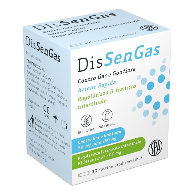 Società Prodotti Antibiotici Dispositivo Dissengas 30 Bustine Orodispersibili