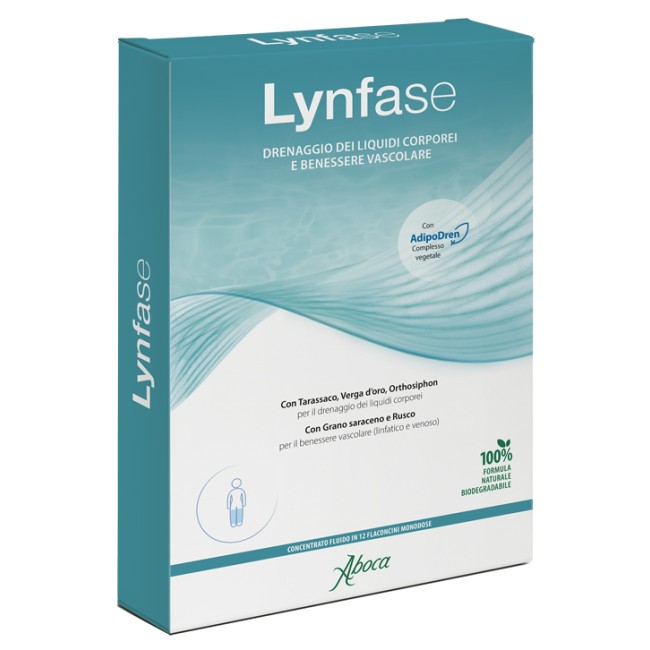 Aboca Lynfase Drenante liquidi e circolazione 12 flaconcini Aboca Lynfase Drenante liquidi e circolazione 12 flaconcini