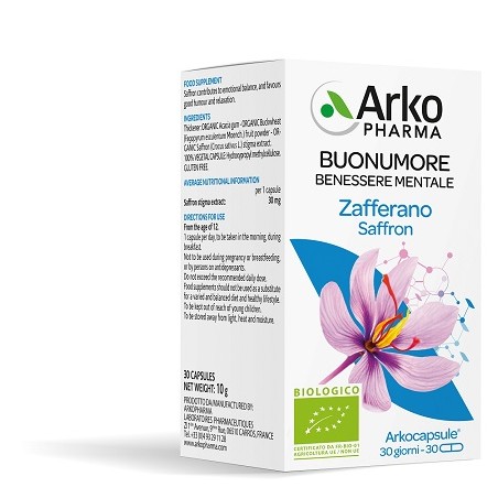 Arkopharma Arko Capsule Zafferano Bio 30 Capsule Arkopharma Arko Capsule Zafferano Bio 30 Capsule