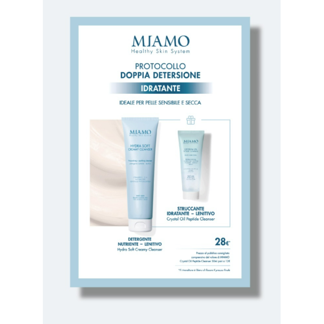 Miamo Doppia detersione protocollo idratante - Hydra Soft 150 ml + Crystal Oil omaggio
