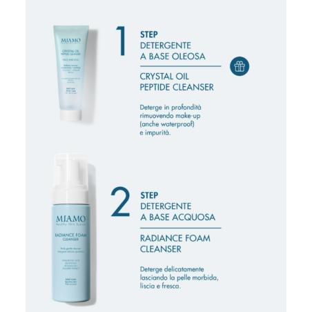 Miamo Doppia detersione protocollo illuminante - Radiance Foam 150 ml + Crystal Oil omaggio