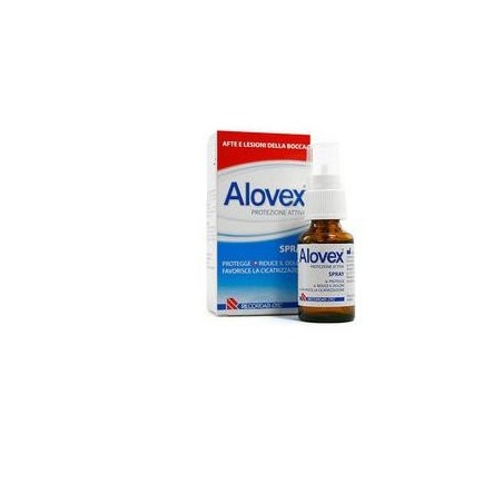 Alovex Protezione Attiva spray protettivo per afte e stomatiti 15 ml Alovex Protezione Attiva spray protettivo per afte e stomatiti 15 ml