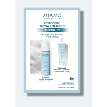 Miamo Doppia detersione protocollo illuminante - Radiance Foam 150 ml + Crystal Oil omaggio