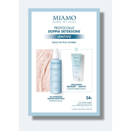 Miamo Doppia detersione protocollo lenitivo - Gentle Rose 250 ml + Crystal Oil omaggio