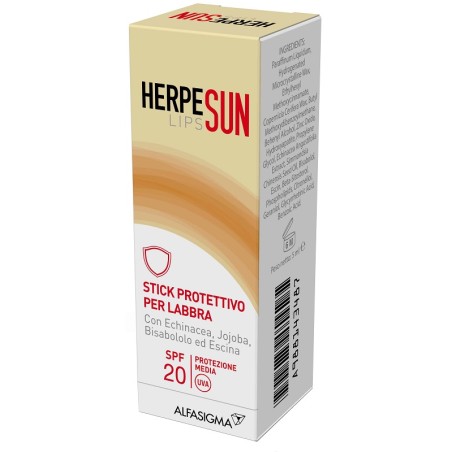 HerpeSun Defend stick labbra protettivo prevenzione Herpes labiale 5ml HerpeSun Defend stick labbra protettivo prevenzione Herpes labiale 5ml