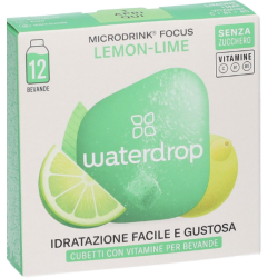 Waterdrop Microdrink Focus Aroma Lime e Caffè Verde 12 Cubetti