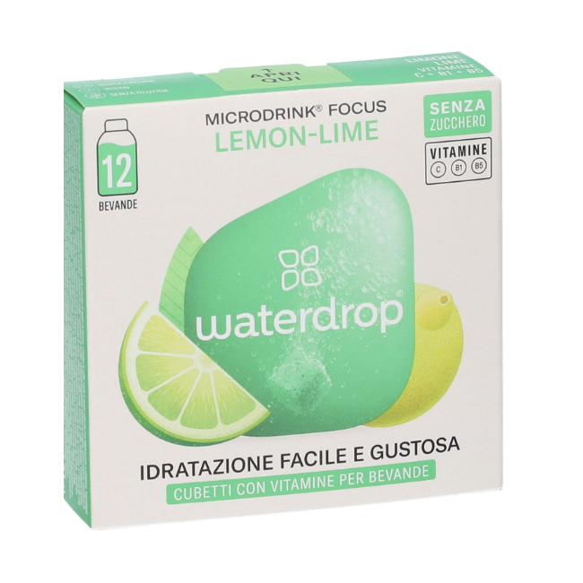 Waterdrop Microdrink Focus Aroma Lime e Caffè Verde 12 Cubetti