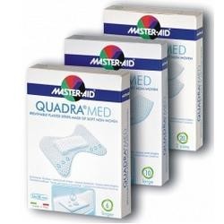 M-AID Quadra Med Cerotto Traspirante con Disinfettante Super 10 Pezzi