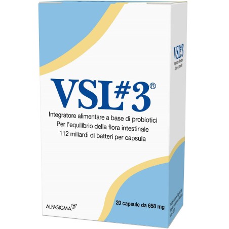 VSL3 20 Capsule - Integratore Alimentare di Fermenti Lattici Vivi VSL3 20 Capsule - Integratore Alimentare di Fermenti Lattici Vivi