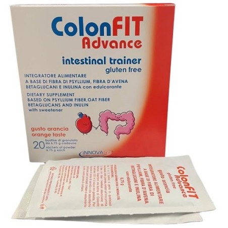 ColonFit Advanced Integratore di fibra vegetale per colesterolo e stitichezza 20 bustine gusto arancia ColonFit Advanced Integratore di fibra vegetale per colesterolo e stitichezza 20 bustine gusto arancia