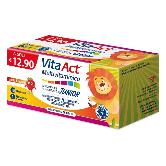 F&f Vita Act Multivitaminico Junior 10 Fiale Da 10 Ml
