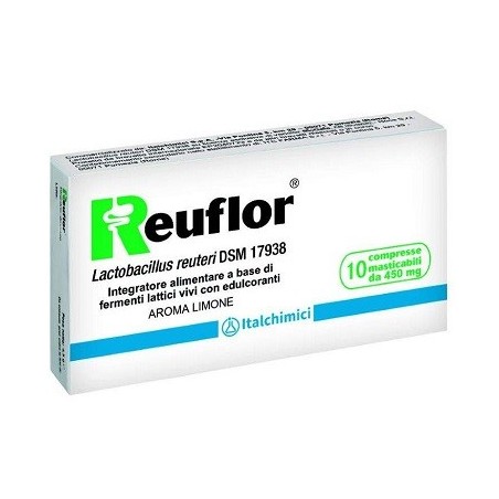 Reuflor 10 Compresse - Integratore di Fermenti Lattici Vivi al Limone Reuflor 10 Compresse - Integratore di Fermenti Lattici Vivi al Limone