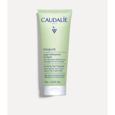 Caudalie Vinopure Gel detergente purificante viso formato viaggio 75 ml