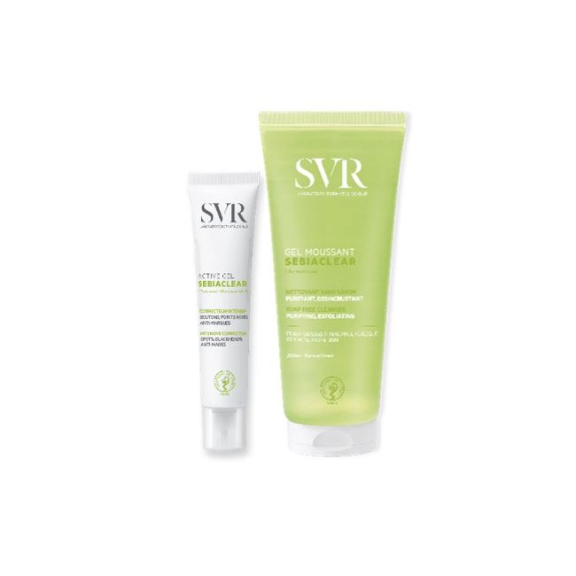 SVR X Insulti Luminosi Sebiaclear Detergente 200 ml + Active Gel 40 ml SVR X Insulti Luminosi Sebiaclear Detergente 200 ml + Active Gel 40 ml