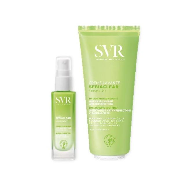 SVR + Insulti Luminosi Sebiaclear Crème Lavante 200 ml + Siero 30 ml SVR + Insulti Luminosi Sebiaclear Crème Lavante 200 ml + Siero 30 ml