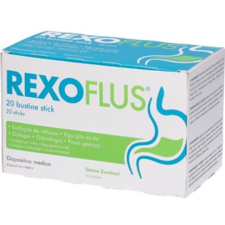 Rexoflus Integratore per rigurgito e reflusso 20 stick Rexoflus Integratore per rigurgito e reflusso 20 stick