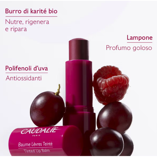 Caudalie Vinotherapist Balsamo stick labbra colorato al lampone Caudalie Vinotherapist Balsamo stick labbra colorato al lampone