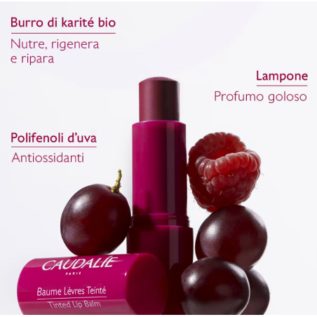 Caudalie Vinotherapist Balsamo stick labbra colorato al lampone Caudalie Vinotherapist Balsamo stick labbra colorato al lampone