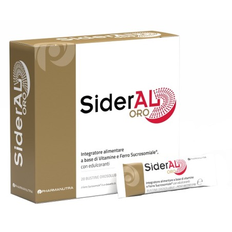 Sideral Oro Integratore a base di vitamine e ferro 14 mg 20 bustine Sideral Oro Integratore a base di vitamine e ferro 14 mg 20 bustine