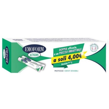 Emoform Actisens Dentifricio desensibilizzante 75 ml – per la protezione quotidiana dei denti sensibili. Emoform Actisens Dentifricio desensibilizzante 75 ml – per la protezione quotidiana dei denti sensibili.