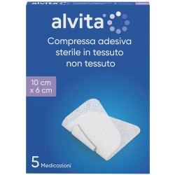 Alliance Healthcare Garza Compressa Adesiva Alvita Tnt 10x6cm 5 Pezzi