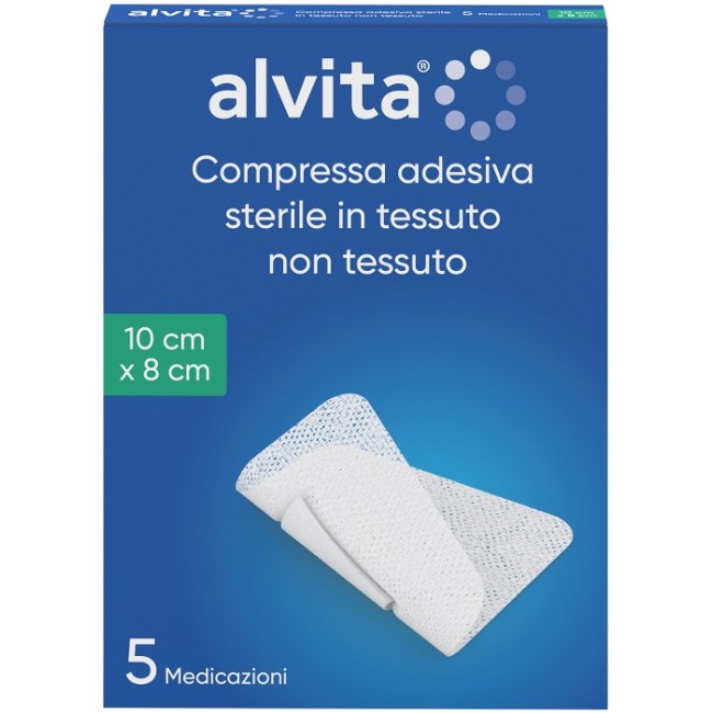 Alliance Healthcare Garza Compressa Adesiva Alvita Tnt 10x8cm 5 Pezzi