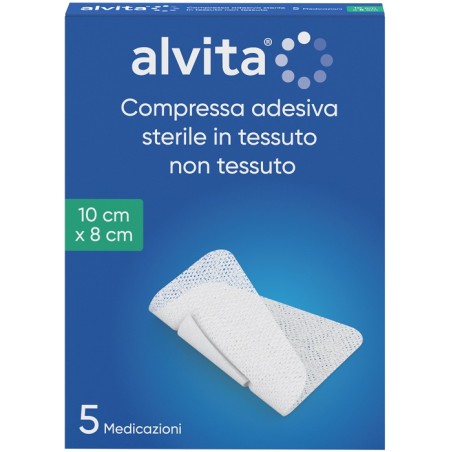 Alliance Healthcare Garza Compressa Adesiva Alvita Tnt 10x8cm 5 Pezzi