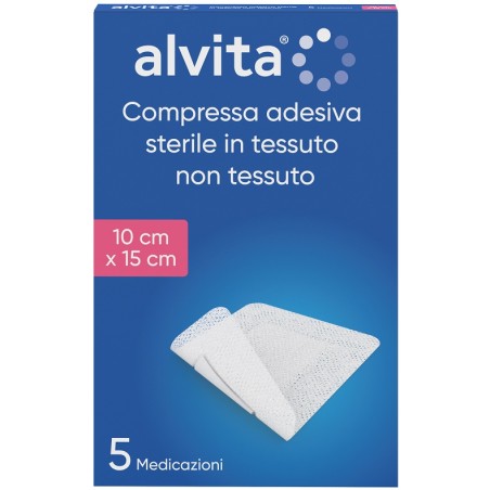 Alliance Healthcare Garza Compressa Adesiva Alvita Tnt 10x15cm 5 Pezzi