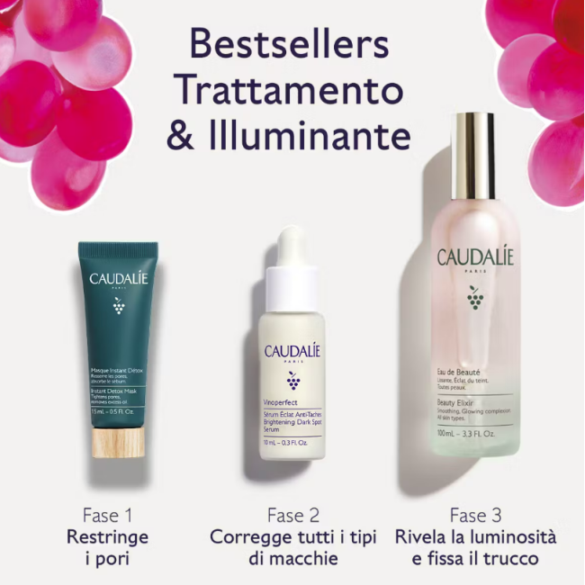 Caudalie Cofanetto Illuminante Acqua di bellezza + maschera + siero Caudalie Cofanetto Illuminante Acqua di bellezza + maschera + siero