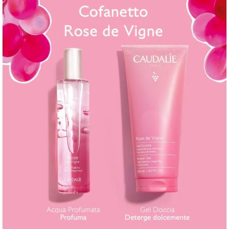 Caudalie Cofanetto Rose de Vigne acqua fresca profumata 50 ml + gel doccia OMAGGIO Caudalie Cofanetto Rose de Vigne acqua fresca profumata 50 ml + gel doccia OMAGGIO