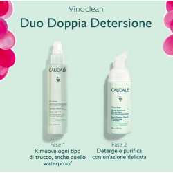 Caudalie Vinoclean duo doppia detersione olio struccante + mousse detergente