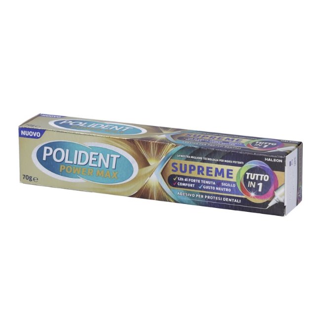 Polident Power Max Supreme Tutto in 1 Crema Adesiva per Protesi 40 g