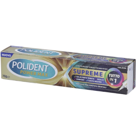 Polident Power Max Supreme Tutto in 1 Crema Adesiva per Protesi 40 g Polident Power Max Supreme Tutto in 1 Crema Adesiva per Protesi 40 g