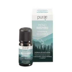 Purae Pieno Respiro Sinergia Balsamica per diffusione con Oli Essenziali 10 ml
