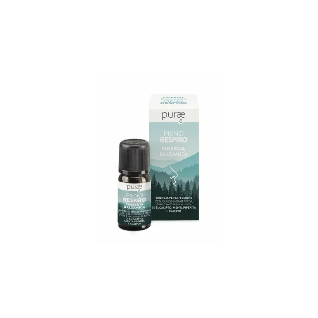 Purae Pieno Respiro Sinergia Balsamica per diffusione con Oli Essenziali 10 ml