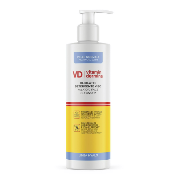 Vitamindermina Hyalo Oliolatte detergente struccante viso 240 ml