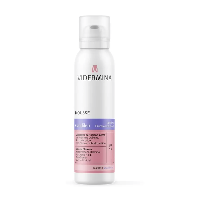 Vidermina Candilen mousse detergente intima lenitiva di prurito e bruciore 150 ml