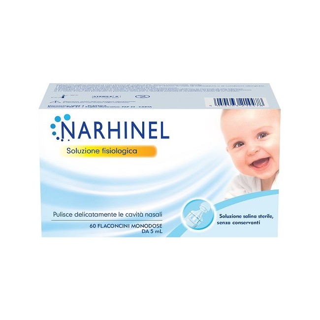 Narhinel Soluzione Fisiologica  per Bambini 3 Pack da 20 Flaconcini