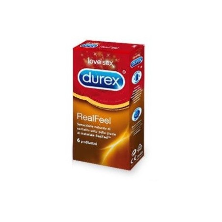 Durex RealFeel Preservativo sensazione naturale 6 pezzi Durex RealFeel Preservativo sensazione naturale 6 pezzi