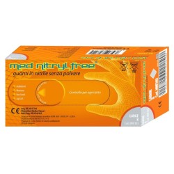 GUANTO MONOUSO IN NITRILE BLU NON STERILE SENZA POLVERE LUNGHEZZA 240 MM MISURA LARGE CODICE COLORE GRIGIO 100 PEZZI