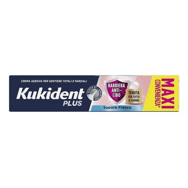 Tubetto da 70g di Kukident Plus Barriera Anti Cibo
