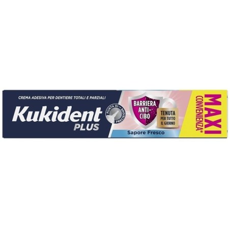 Tubetto da 70g di Kukident Plus Barriera Anti Cibo
