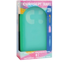 Curasept Travel Verde Spazzolino + Dentifricio 30 ml + 3 Scovolini