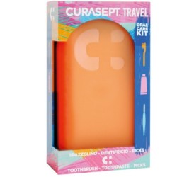 Curasept Travel Arancione Spazzolino + Dentifricio 30 ml + 3 Scovolini