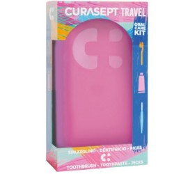 Curasept Travel Fuxia Spazzolino + Dentifricio 30 ml + 3 Scovolini