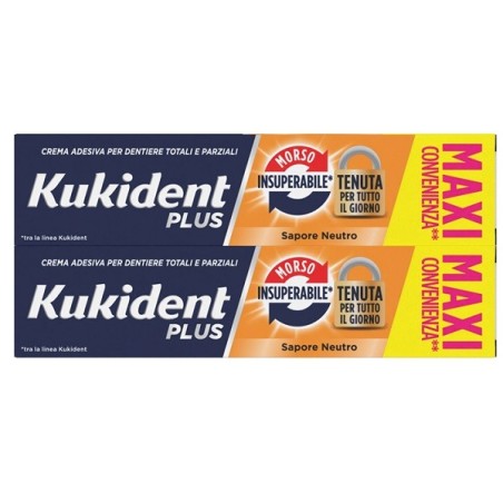 KUKIDENT BIPACCO MORSO INSUPERABILE CREMA ADESIVA DENTIERE 57 G X 2 KUKIDENT BIPACCO MORSO INSUPERABILE CREMA ADESIVA DENTIERE 57 G X 2