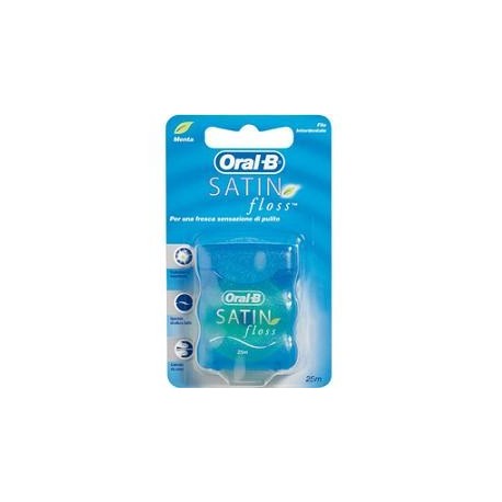 Oral B Satin Floss filo interdentale comodo antirottura al gusto menta 25 m